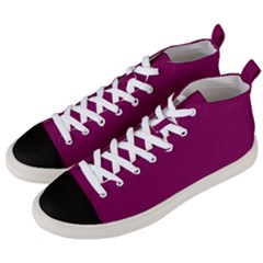 Plum Velvet	 - 	mid-top Canvas Sneakers by ColorfulShoes