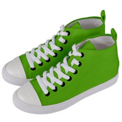 Alien Green	 - 	mid-top Canvas Sneakers by ColorfulShoes