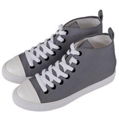 Battleship Grey	 - 	mid-top Canvas Sneakers by ColorfulShoes