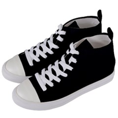 Black	 - 	mid-top Canvas Sneakers by ColorfulShoes