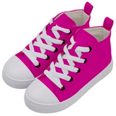 Fashion Fuchsia Pink	 - 	mid-top Canvas Sneakers by ColorfulShoes