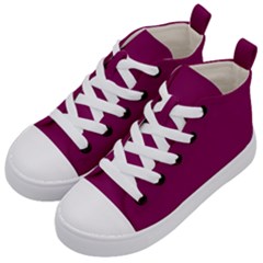 Plum Velvet	 - 	mid-top Canvas Sneakers by ColorfulShoes