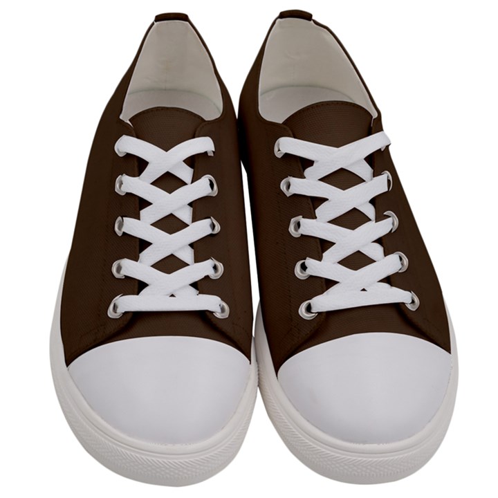 Cafe Noir Brown	 - 	Low Top Canvas Sneakers