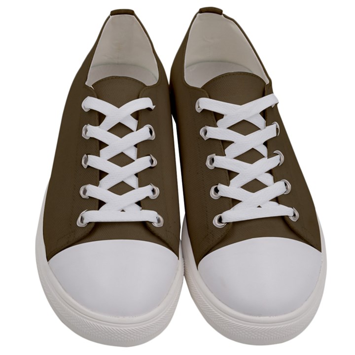 Martini Olive Brown	 - 	Low Top Canvas Sneakers