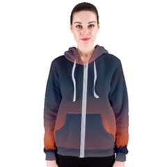 Sky Gradient Women s Zipper Hoodie by artworkshop