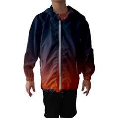 Sky Gradient Kids  Hooded Windbreaker by artworkshop