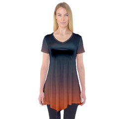 Sky Gradient Short Sleeve Tunic  by artworkshop