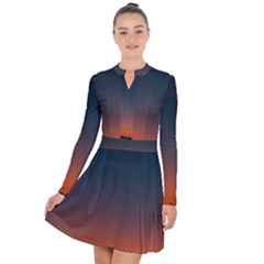 Sky Gradient Long Sleeve Panel Dress by artworkshop