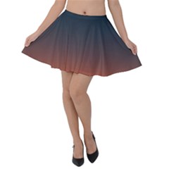 Sky Gradient Velvet Skater Skirt by artworkshop