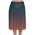 Sky gradient Velvet Flared Midi Skirt View1