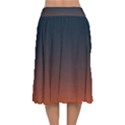 Sky gradient Velvet Flared Midi Skirt View2