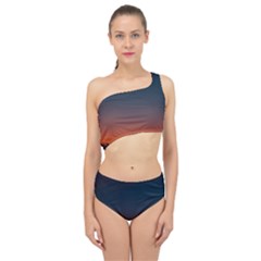 Sky Gradient Spliced Up Two Piece Swimsuit