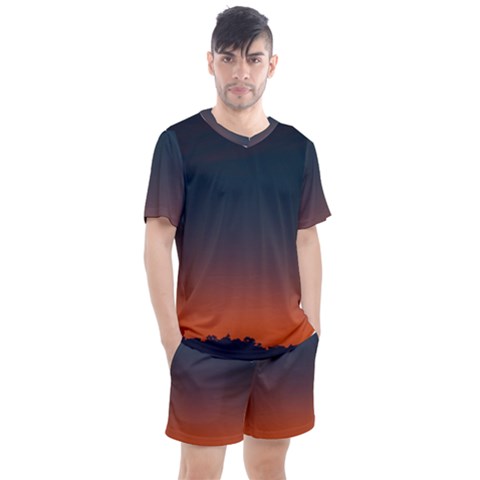 Sky Gradient Men s Mesh Tee And Shorts Set by artworkshop