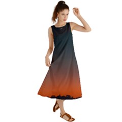 Sky Gradient Summer Maxi Dress by artworkshop