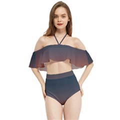 Sky Gradient Halter Flowy Bikini Set  by artworkshop