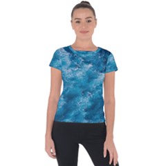 Blue Water Speech Therapy Short Sleeve Sports Top  by artworkshop