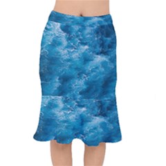 Blue Water Speech Therapy Short Mermaid Skirt by artworkshop