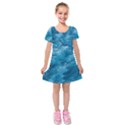 Blue Water Speech Therapy Kids  Short Sleeve Velvet Dress View1