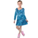 Blue Water Speech Therapy Kids  Long Sleeve Velvet Dress View1