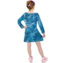 Blue Water Speech Therapy Kids  Long Sleeve Velvet Dress View2