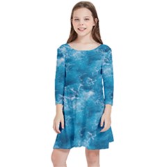 Blue Water Speech Therapy Kids  Quarter Sleeve Skater Dress by artworkshop