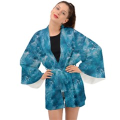 Blue Water Speech Therapy Long Sleeve Kimono by artworkshop