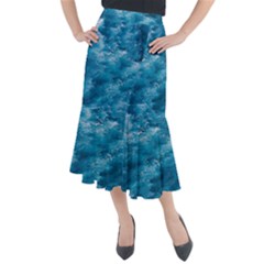 Blue Water Speech Therapy Midi Mermaid Skirt by artworkshop