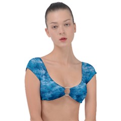 Blue Water Speech Therapy Cap Sleeve Ring Bikini Top by artworkshop