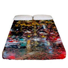 Water Droplets Fitted Sheet (california King Size) by artworkshop