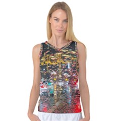 Water Droplets Women s Basketball Tank Top by artworkshop