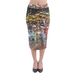 Water Droplets Midi Pencil Skirt by artworkshop