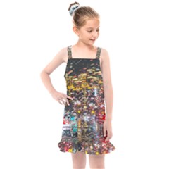 Water Droplets Kids  Overall Dress by artworkshop