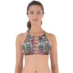 Water Droplets Perfectly Cut Out Bikini Top by artworkshop