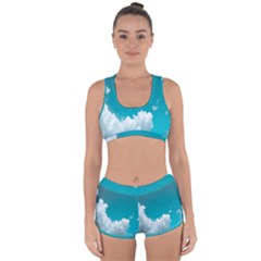 Clouds Hd Wallpaper Racerback Boyleg Bikini Set by artworkshop