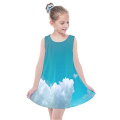 Clouds Hd Wallpaper Kids  Summer Dress by artworkshop