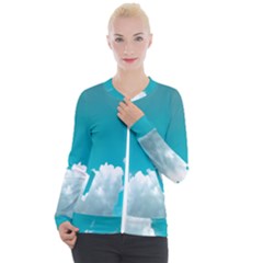 Clouds Hd Wallpaper Casual Zip Up Jacket by artworkshop