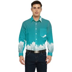 Clouds Hd Wallpaper Men s Long Sleeve Pocket Shirt  by artworkshop