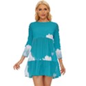 Clouds hd wallpaper Long Sleeve Babydoll Dress View1