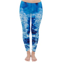 Water Blue Wallpaper Classic Winter Leggings by artworkshop