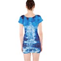 Water Blue wallpaper Short Sleeve Bodycon Dress View2