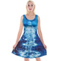 Water Blue wallpaper Reversible Velvet Sleeveless Dress View1