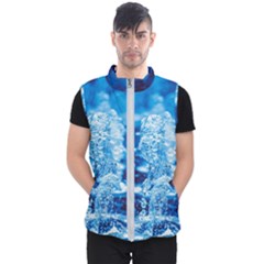 Water Blue Wallpaper Men s Puffer Vest by artworkshop