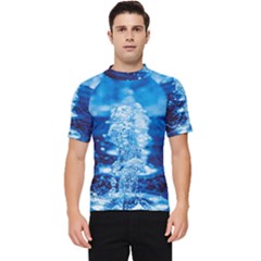 Water Blue Wallpaper Men s Short Sleeve Rash Guard by artworkshop