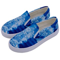 Water Blue Wallpaper Kids  Canvas Slip Ons by artworkshop