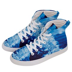 Water Blue Wallpaper Women s Hi-top Skate Sneakers by artworkshop