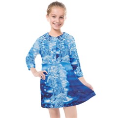 Water Blue Wallpaper Kids  Quarter Sleeve Shirt Dress