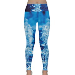 Water Blue Wallpaper Lightweight Velour Classic Yoga Leggings by artworkshop