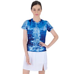 Water Blue Wallpaper Women s Sports Top by artworkshop