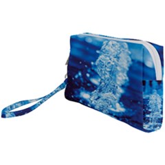 Water Blue Wallpaper Wristlet Pouch Bag (small) by artworkshop