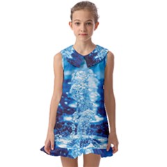 Water Blue Wallpaper Kids  Pilgrim Collar Ruffle Hem Dress